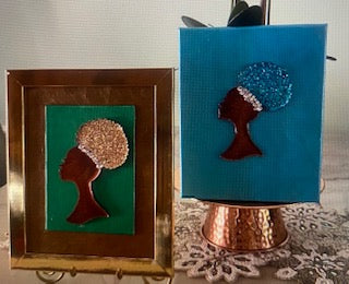 3D Glitter Princess on Canvas