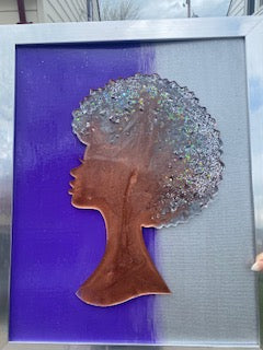 Glam-Ma 3D Crushed Glass, Glitter Canvas