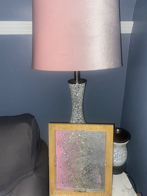 Pink & Silver 8x10" Desk Canvas