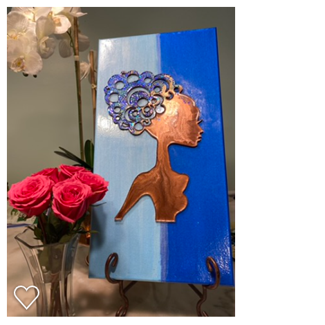 3D Blue Girlfriend on Canvas