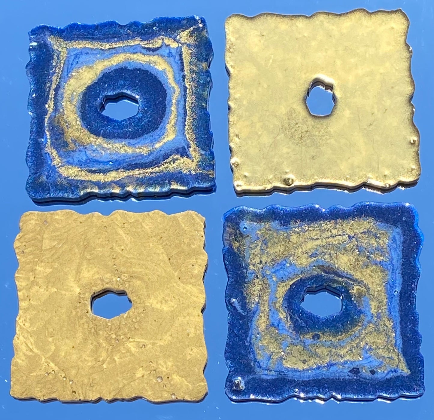 Golden Navy Metallic Coaster Set