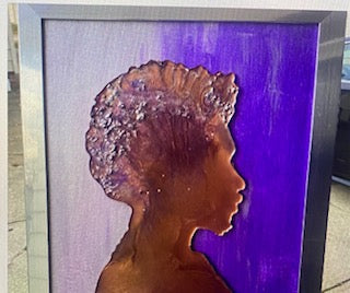 3D Resin Male, Crushed Glass, Canvas