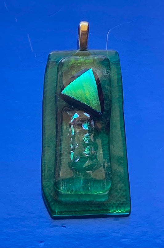 Fused Dichroic Glass Pendant