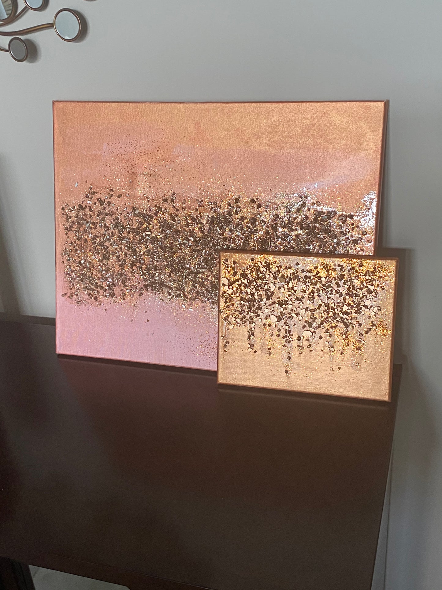2 Pc. Copper Glass Canvas