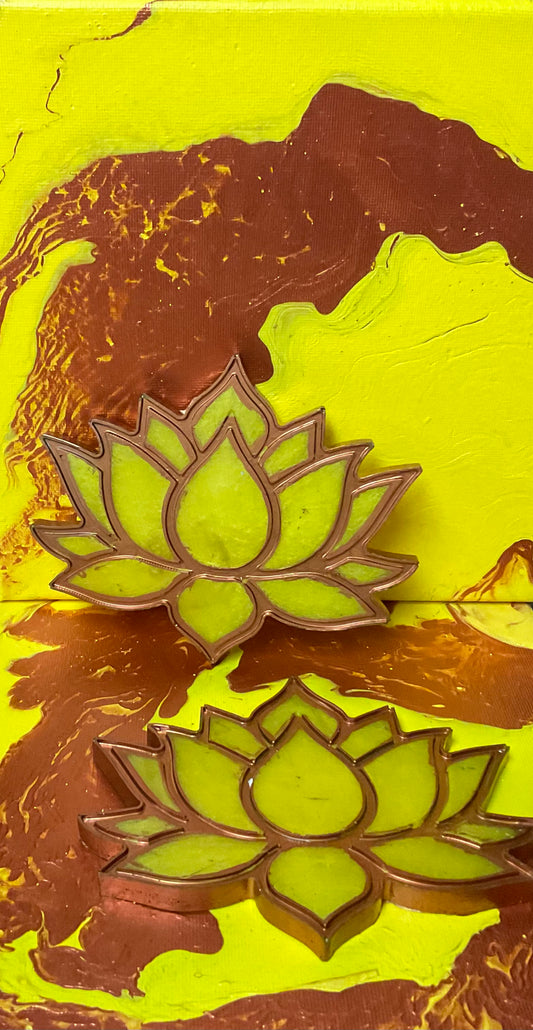 Yellow Lotus Coaster Set