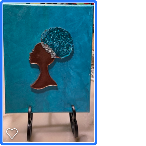 3D Glitter Princess on Canvas