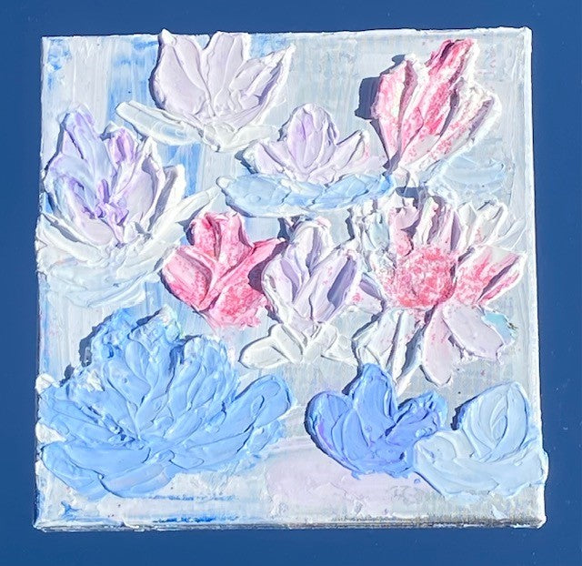 Texture Florals on Canvas